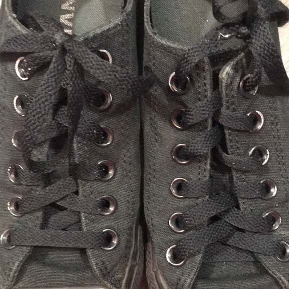 Converse All-Stars All Black Low Tops Lace Up Design size 6 - Picture 10 of 10